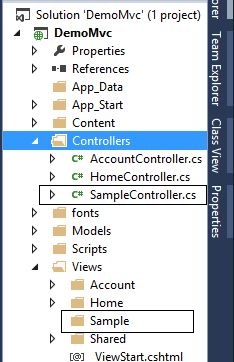 Solution Explorer in MVC